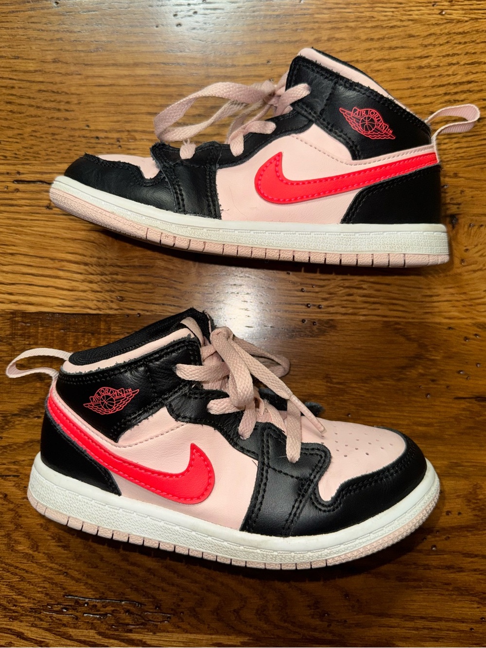 Nike Air Jordan 1 Mid TD 'Black Pink Crimson'